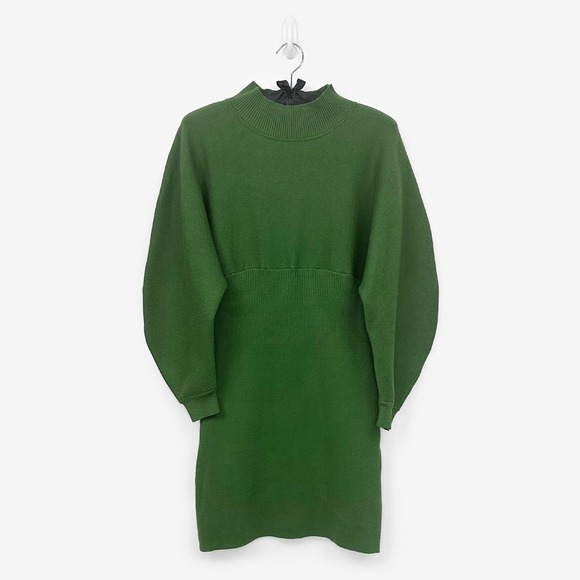 Modern Citizen Dresses & Skirts - Modern Citizen Moya Mock Neck Sweater Dress Size L Green‎ Knit